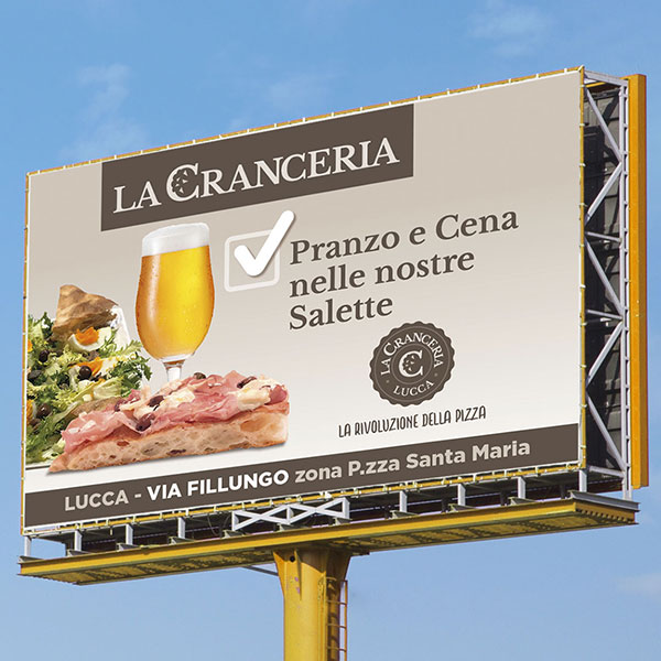 La Cranceria nelle proprie salette pubblicità stradale