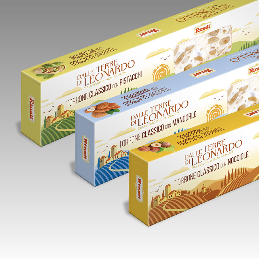 Rinati Packaging Torroni "dalle terre di Leonardo"