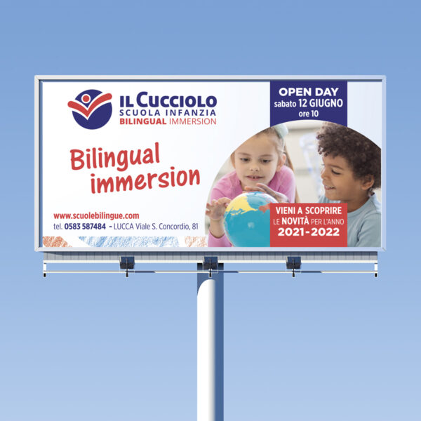 Scuola Il Cucciolo pubblicità stradale