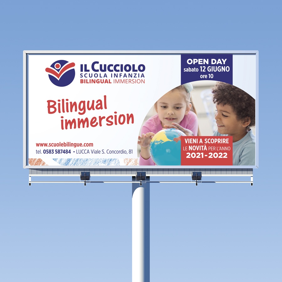 Scuola Il Cucciolo pubblicità stradale