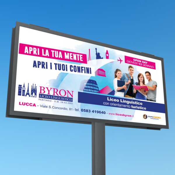 Liceo Byron pubblicità stradale