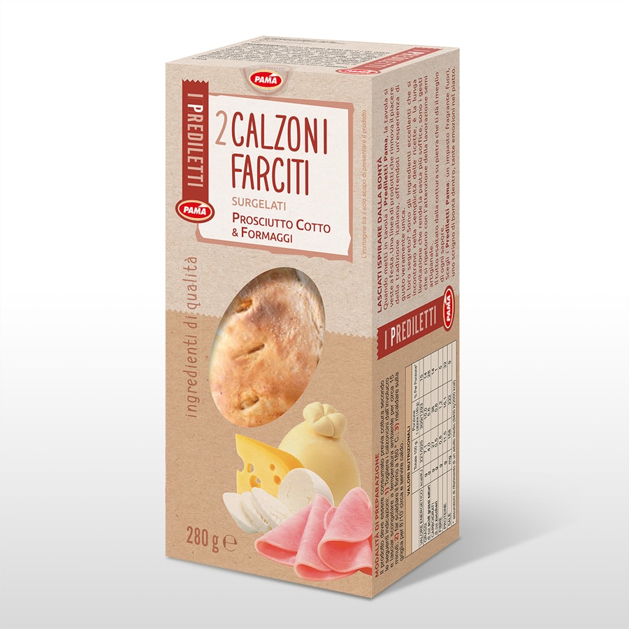 PAMA I Prediletti: calzoni farciti con prosciutto cotto e formaggio